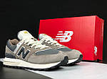 Чоловічі демісезонні кросівки New Balance 574 classic (сірі з чорним) спортивні стильні кроси 12057 НБ топ, фото 6