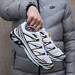 Чоловічі кросівки Salomon XT-6 (білі) низькі повсякденні кроси 2563 Саломон топ, фото 3