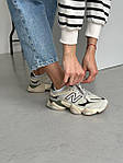 Чоловічі кросівки New Balance 9060 Panelled Lace-up Sneakers (бежеві) демісезонні стильні кроси NB0037 НБ топ, фото 5