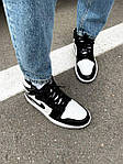 Чоловічі кросівки Nike Jordan Black/White (чорно-білі) модні повсякденні кроси J003 Найк топ, фото 9