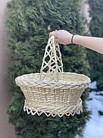 Корзина плетена з білої лози . Арт:4054