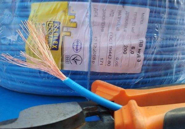 Кабель мідний одножильний ПВ-3 1* 6,0 Каблекс Одеса, фото 1