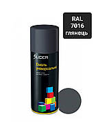 Емаль аерозольна Lider універсальна Ral 7016 сірий антрацит глянцевий 400мл