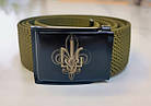 Ремінь Пластуна коричневий, жіночий, пряжка з гербом Пласту, фото 10