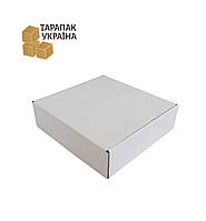 Коробка картонная самосборная 350х250х70 мм белая крафт микрогофрокартон
