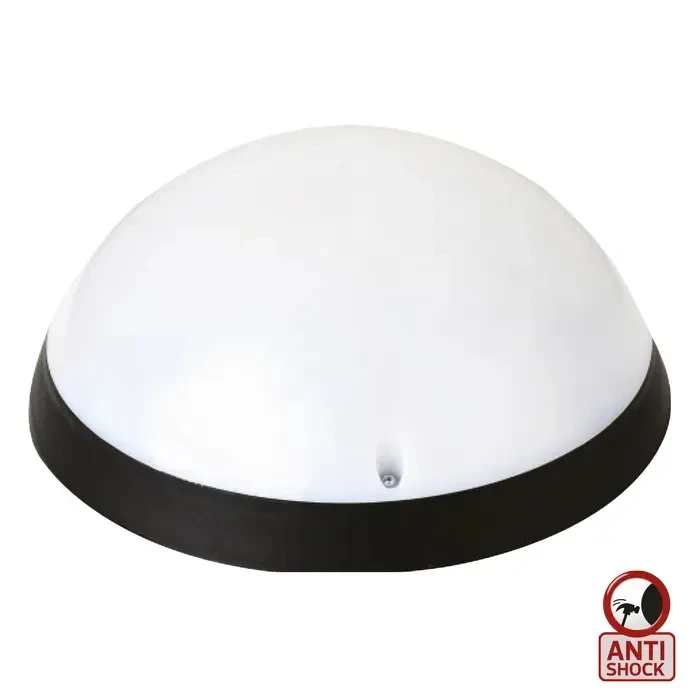 Світильник пластиковий вологозахист Акуа Повний Місяць Опал чорний 400-123-115 HOROZ ELECTRIC, фото 1