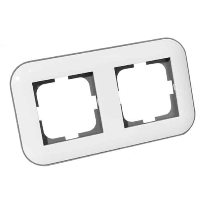 Рамка 2-на LOFT білий+сірий 404-010003-226 OVIVO