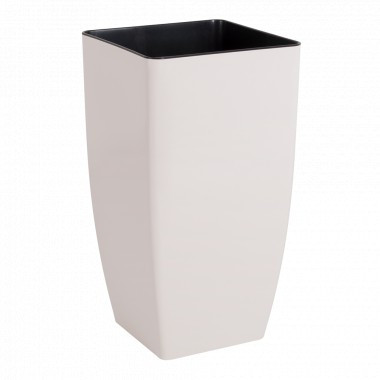 Вазон Альона "Квадро" 16*16*30 біла троянда (115036-б.троянда)