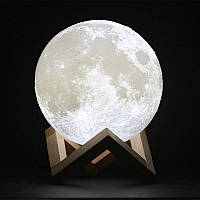 Детский сенсорный ночник Луна аккумуляторный Moon lamp 13 см на подставке