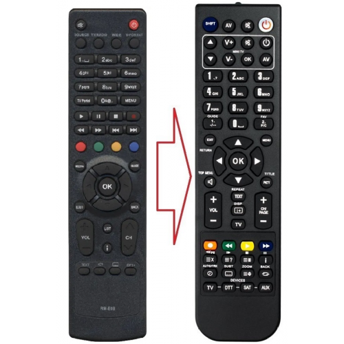 Пульт для cпутникового тюнера HUMAX RM-E08 (аналог), фото 1