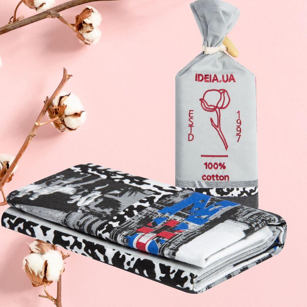 Наволочка 50х70 см бавовна IDEIA ранфорс в упаковці Лондон натуральна тканина, фото 1