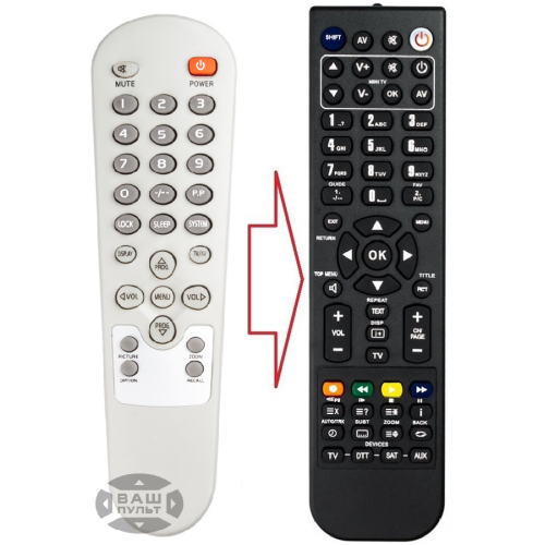 Пульт для телевізора SATURN ST-2103 (аналог), фото 1