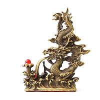 Статуэтка Дракон с жемчужиной бронза Фен Шуй