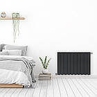 Алюмінієвий радіатор опалення чорний Blitz Super B4 Black Coffee 350/100 FONDITAL 8 секцій, фото 4