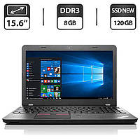 Ноутбук Б-класс Lenovo ThinkPad E550 / 15.6" (1366x768) TN / Intel Core i3-4005U (2 (4) ядра по 1.7 GHz) / 8