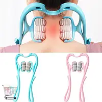 "RollRelief Neck Stretcher - Ручной Мультироликовый Массажер для Шеи и Тела"