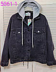 Куртка джинсова жіноча молодіжна з капюшоном розміри M-XL (2кв) "LATTE" недорого від прямого постачальника