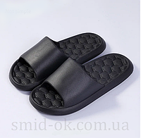 Шлепанцы летние пена черные 42-43 (26,5см) EVA Cube Design тапки массажные black