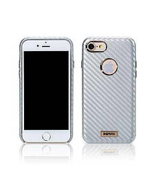Силіконовий чохол Carbon для iPhone 7 срібло Remax 700501