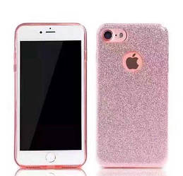 Силіконовий чохол Glitter для iPhone 7 рожевий Remax 700203