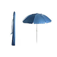 Зонт пляжный с наклоном 2,2м и клапаном усиленный с винтом (28/32) голубой, 960803 СИЛА