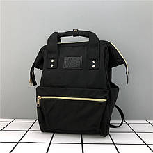 Текстильний рюкзак з ручками и шлейками С71-0584 Чорний