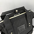 Текстильний рюкзак з ручками и шлейками С71-0584 Чорний, фото 5