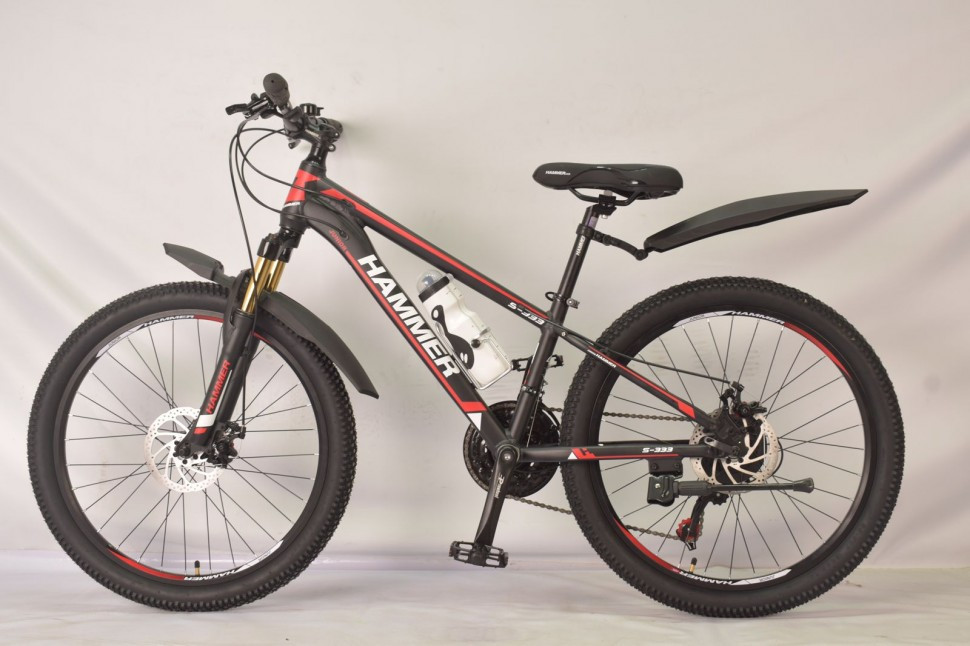 Велосипед HAMMER-Junior 24" S333 Рама 12 чорно-червоний