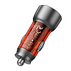 Адаптер автомобільний Hoco Sprinter dual port Car charger NZ8 |1USB/1Type-C, QC/PD, 45W/3A|, фото 8