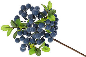 Декоративна гілка Голубики 36см Гранд Презент DY7-372