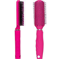 Вузька масажна щітка для дбайливого розчісування волосся на 22 см T874372 Рожевий
