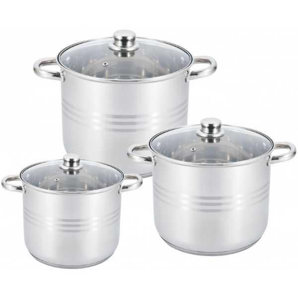 Набір каструль UNIQUE UN-5041 6 предметів (7,2 л, 9 л, 11,1 л), фото 1