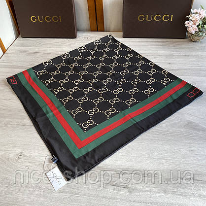 Хустка Gucci шовкова з ручною підшивкою, фото 5