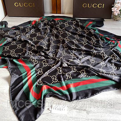 Хустка Gucci шовкова з ручною підшивкою, фото 4