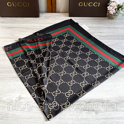 Хустка Gucci шовкова з ручною підшивкою, фото 3
