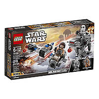 Lego Star Wars Мікровинищувач літаючий мотоцикл проти Ходуна Першого Ордену 75195