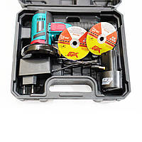 Акумуляторна міні болгарка 12V кутова шліфувальна машинка з 2 акумуляторами в кейсі + 2 диски, фото 8