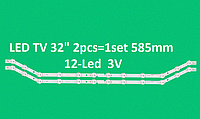 LED подсветка TV 32" D3GE-320SM1-R2 UN32EH5300FXZC UN32FH5203GXZD UN32h5203AFXZC LH32MDCPLGA/ZA 1шт.
