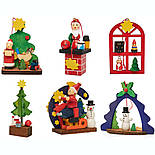Набір ялинкових іграшок - дерев'яні фігурки, 6 шт, 19x17 см, різнокольоровий, дерево (060436), фото 2