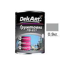 Грунтовка ГФ-021 ТМ Dekart 0,9 кг., грунт по металлу cерый, красно-коричневый