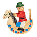 Набір новорічних іграшок - дерев'яні фігурки, 4 шт, 12x12 см, різнокольоровий, дерево (060726), фото 6