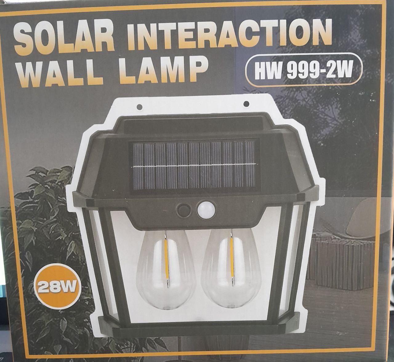 СОНЕНЧНА СВІТОДИОДНА ЛАМПА 12 Вт Настінний світильник на сонячній батареї декоративний вуличний YX-666-2W