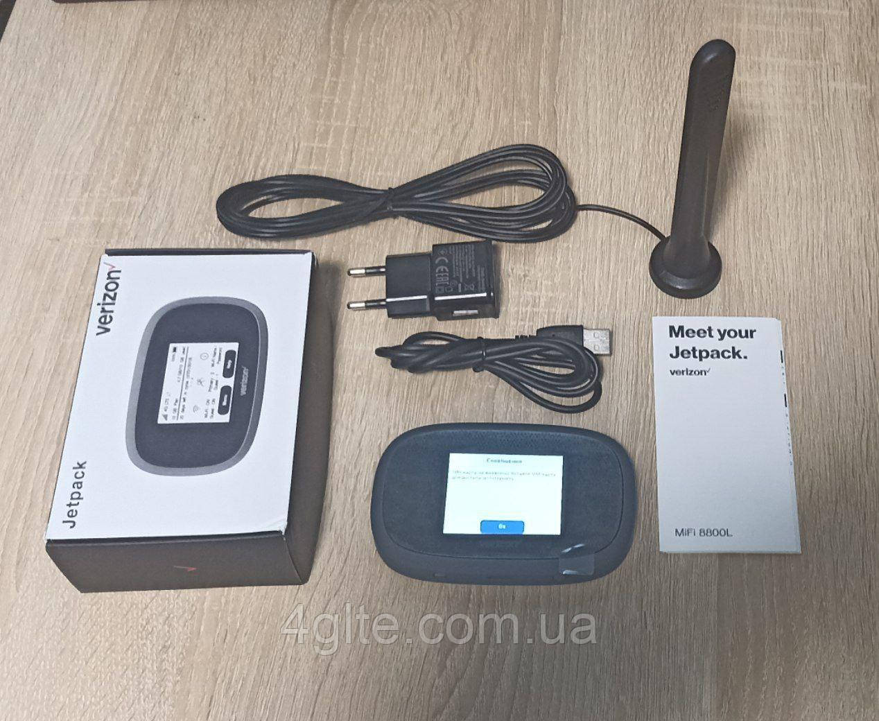 4G Wi-Fi роутер Novatel MiFi8800 UA з широкосмуговою антеною 5G 15 dBi TS-9 на магніті, фото 1