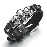 Браслет для чоловіка зі сталі з черепом, фото 5