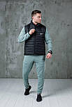 Спортивний костюм чоловічий Nike Tech Fleece весна-осінь комплект демісезонний з жилеткою 3в1. Живе фото, фото 5