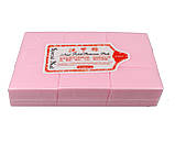 Серветки безворсові (1000шт) Рожеві (серветки для манікюру, набір серветок, для косметолога, для манікюру), фото 3