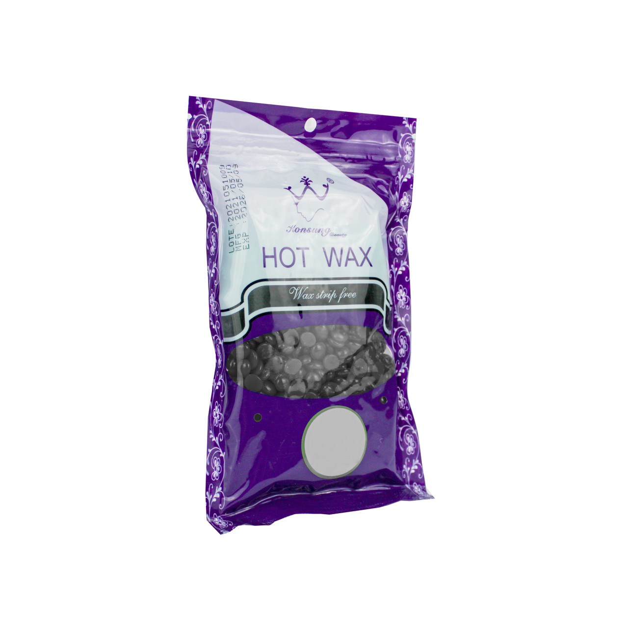 Віск у гранулах Konsung Hot Wax Beans 500гр Чорний віск для депіляції для воскоплаву плівковий віск гранули