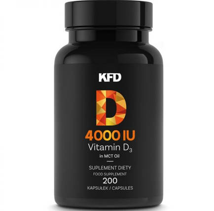 KFD Vitamin D3 4000 IU 200 caps, фото 1
