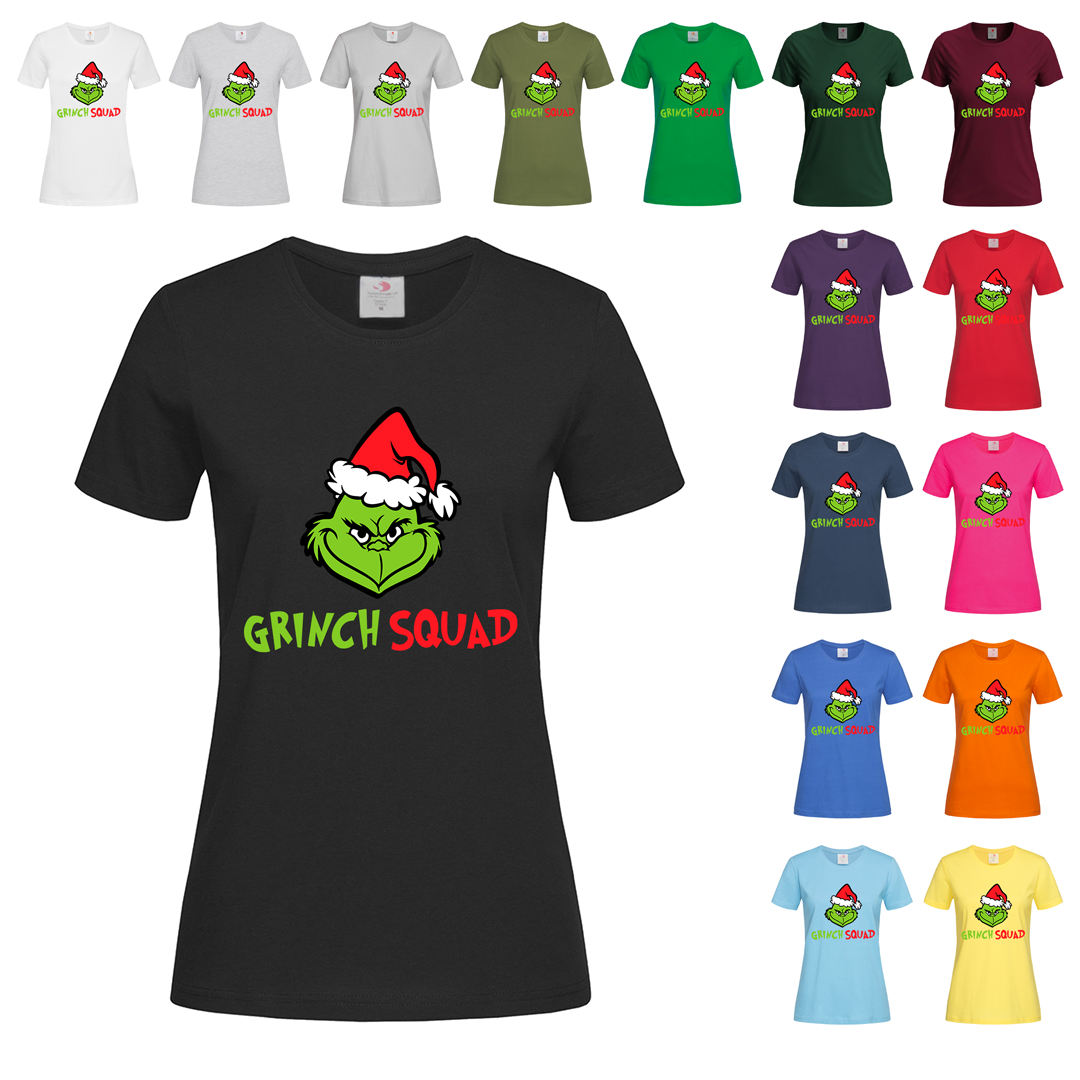 Чорна жіноча футболка Grinch squad (12-5-7), фото 1