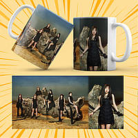 Чашка керамічна Біла K-Pop (G)I-dle 330 мл 003